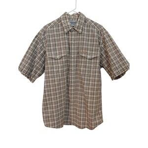 Carhartt Men's Short Sleeve Country Shirt MEDIUM pearl Snaps
